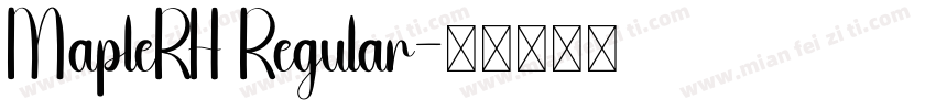MapleRH Regular字体转换